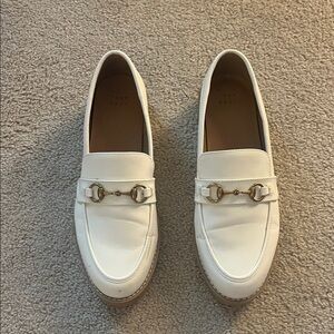 a new day White Loafers with Brass Accent